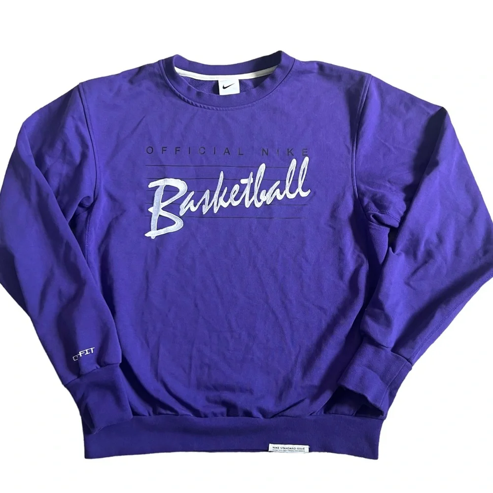 Nike Dri-FIT Standard Issue Official Basketball Sweatshirt Sz S Retro Embroidery - Picture 1 of 13
